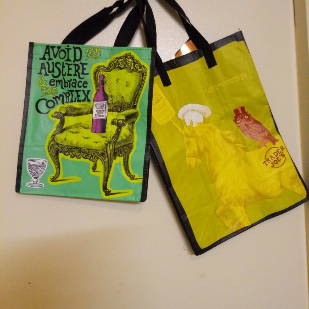 Trader Joe's reusable bags.